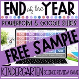 End of the Year Kindergarten Science Review Game FREE SAMPLE