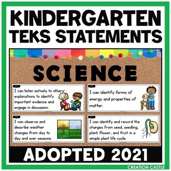 Preview of Kindergarten Science TEKS Can and Will Standards Statements