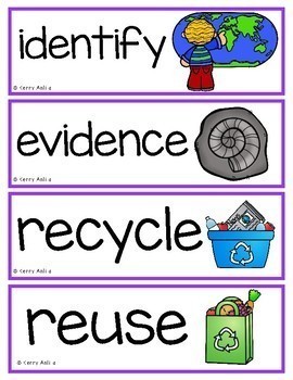 Science Vocabulary Cards Kindergarten Bundle by Kerry Antilla | TpT