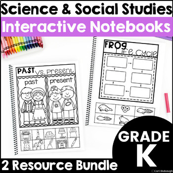 Preview of Kindergarten Science and Social Studies Interactive Notebook Bundle