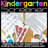 Kindergarten Screening Assessment Kt