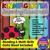 Kindergarten Screening Assessment