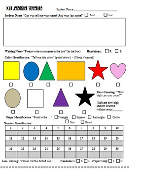 Preview of Kindergarten Screening Kit