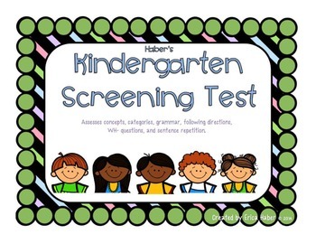 Preview of Kindergarten Screening Test for Language & Articulation