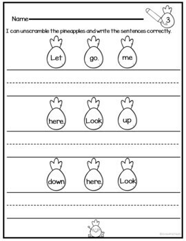 sentence writing and structure distance learning worksheets by