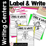 Kindergarten Sentence Writing Prompts - Label and Write Ye