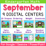 Kindergarten September Digital Math Centers Fall | Google 