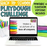 Kindergarten September Playdough Challenges