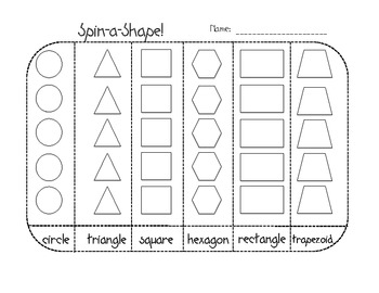 primary shapes for kindergarten