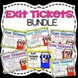 Kindergarten Math and ELA Exit Ticket Bundle
