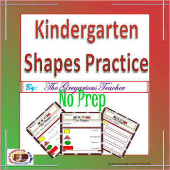 Preview of Kindergarten Shapes Practice