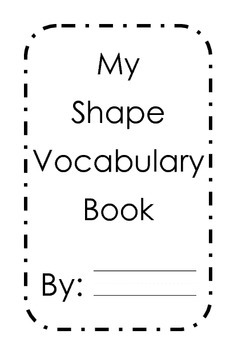 Preview of Kindergarten Shapes Vocabulary Book: K.G.A.2, K.G.A.3, and K.G.B.4