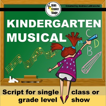Preview of Kindergarten Show Musical Performance Script for Elementary Students