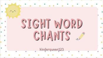 Preview of Kindergarten Sight Word BUNDLE - Chants, Videos, Flashcards