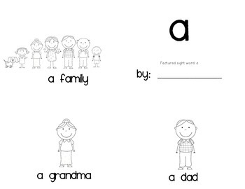 Preview of Kindergarten Sight Word Books
