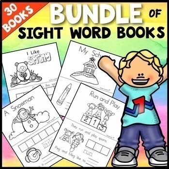 Preview of Kindergarten Sight Word Books BUNDLE