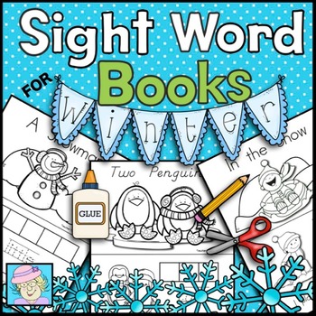 Preview of Winter Sight Words Books