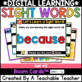 Kindergarten Sight Word Boom Cards for Reading High Freque