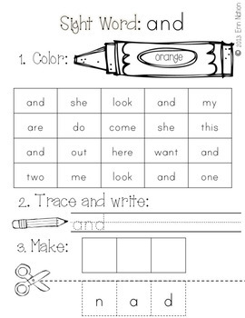 Kindergarten Sight Word Bundle by Dr Nation's Education | TpT