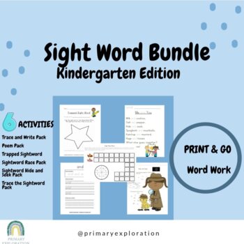 Preview of Kindergarten Sight Word Bundle - Pre-Primer Sight Words