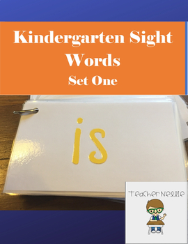 Preview of Kindergarten Sight Words Cards- Set One
