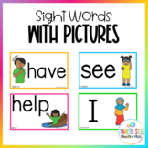 Kindergarten Sight Word Cards with Pictures 