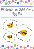 Kindergarten Sight Word Egg Flip
