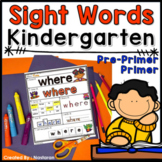 Kindergarten Sight Word High Frequency Words Practice Work