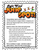 Kindergarten Sight Word Jump Spot- 50 Sight Words!