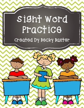 Preview of Kindergarten Sight Word Practice