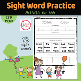 Kindergarten Sight Word Practice Activities - High Frequen