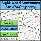 Sight Word Sentences Practice Kindergarten Worksheets No P