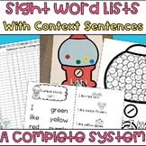 Kindergarten Sight Word Practice Program | Sight Words in Context