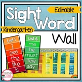 Kindergarten Sight Word Practice and Word Wall