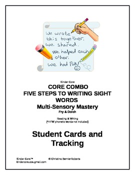 Preview of Kindergarten Sight Word RTI: Multisensory, Fry, Dolch