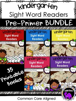 Preview of Kindergarten Sight Word Readers: Dolch Pre-Primer BUNDLE
