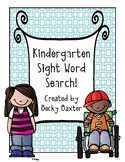 Kindergarten Sight Word Search