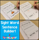 Sight Word Sentence Builders for Kindergarten: Set 1