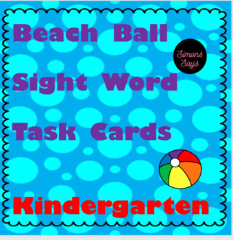 Preview of Kindergarten Sight Word Task Cards