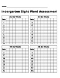Kindergarten Sight Word Tracking