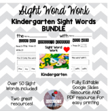 Kindergarten Sight Word Work BUNDLE
