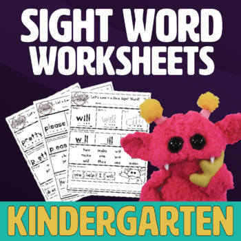 Preview of Kindergarten Sight Word Worksheets - Nimalz Kidz