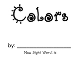 Kindergarten Emergent Reader - Color Words and Sight Words Book