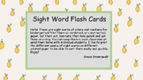 Kindergarten Sight Words Colors and Numbers