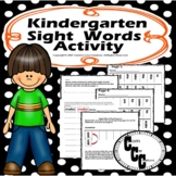 Kindergarten Sight Words Activities