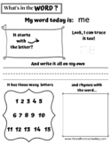 Kindergarten Sight Words Activity Worksheet Bundle