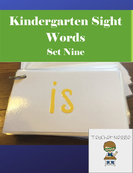 Preview of Kindergarten Sight Words Cards- Set Nine