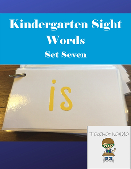 Preview of Kindergarten Sight Words Cards-Set Seven