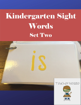 Preview of Kindergarten Sight Words Cards- Set Two