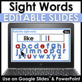 Kindergarten Sight Words Editable Digital Resource Interac